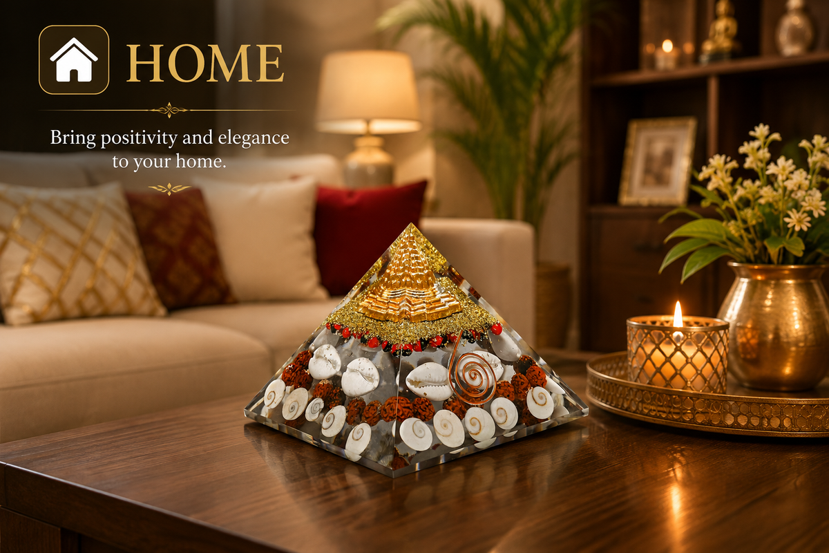 Premium 3D Crystal Pyramid Vastu Showpiece for Home & Office | Spiritual Decor & Gift